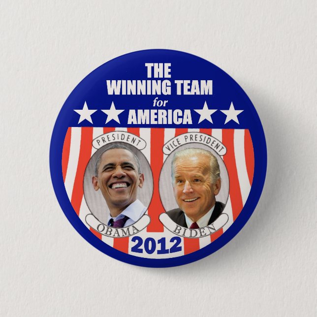 The Winning Team for America: Obama & Biden Button (Front)