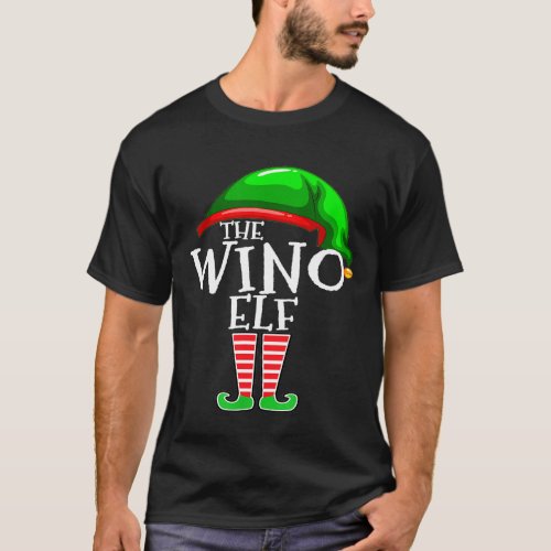 The Wino Elf Family Matching Group Christmas Drunk T_Shirt