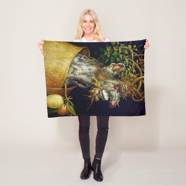 The Winter, Arcimboldo Fleece Blanket (In Situ)