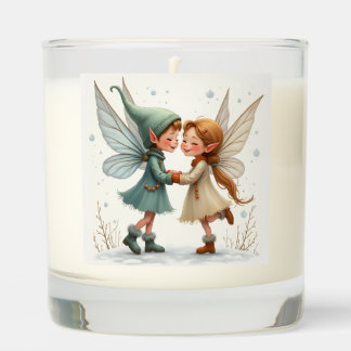The winter fairy of a pair Candles
