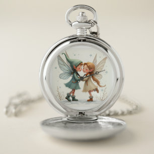 The winter fairy of a pair Pocket Watch