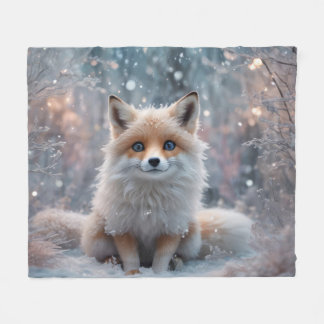 The Winter Fox Fleece Blanket