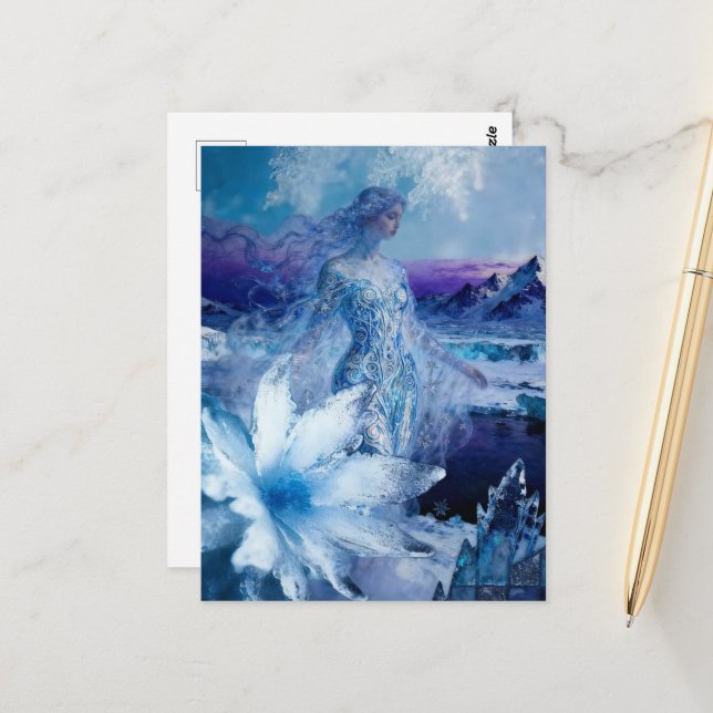 The winter Goddess Postcard (Front/Back In Situ)