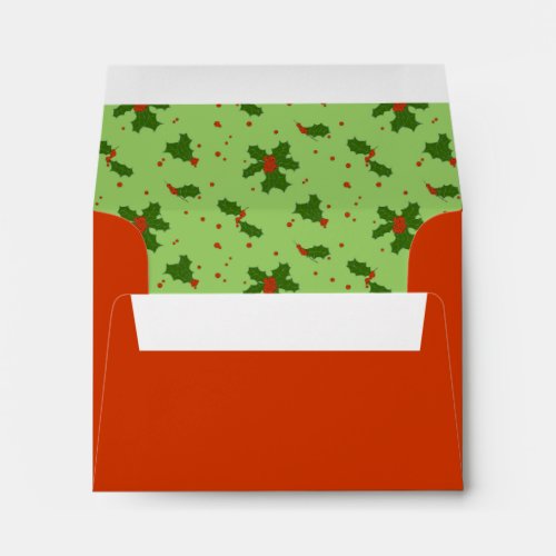The Winter Happy Holly Days Pattern A2 Note Card Envelope