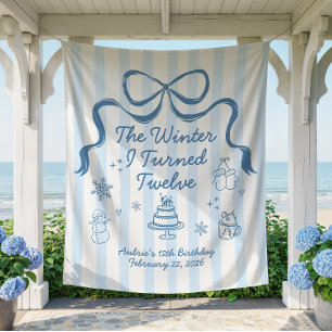 The Winter I turned 12 Birthday Banner  Tapestry