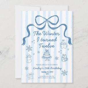 The Winter I turned 12 Birthday Invitation