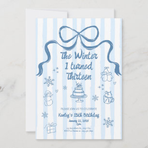 The Winter I turned 13 Birthday Invitation