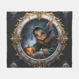 The Winter Keykeeper & The Reluctant Ornament. Fleece Blanket