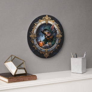 The Winter Keykeeper & The Reluctant Ornament. Large Clock