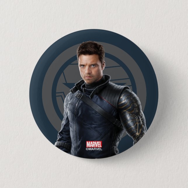 The Winter Soldier Character Art Button (Front)