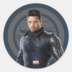 The Winter Soldier Character Art Classic Round Sticker