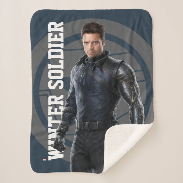 The Winter Soldier Character Art Sherpa Blanket (Front)
