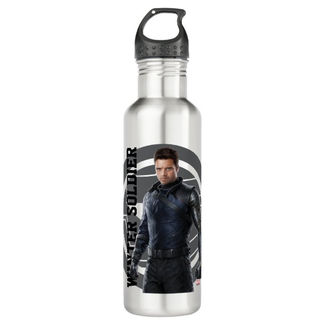 The Winter Soldier Character Art Stainless Steel Water Bottle (Front)