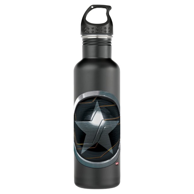 The Winter Soldier Icon Badge Stainless Steel Water Bottle (Front)