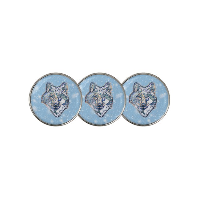The Winter Wolf     Golf Ball Marker (3 Up)
