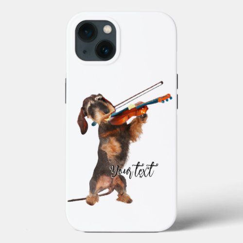 The Wirehair Dachshund Playing A Violin Case_Mate  iPhone 13 Case