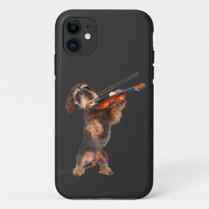 The Wirehair Dachshund Violinist iPhone 11 Case