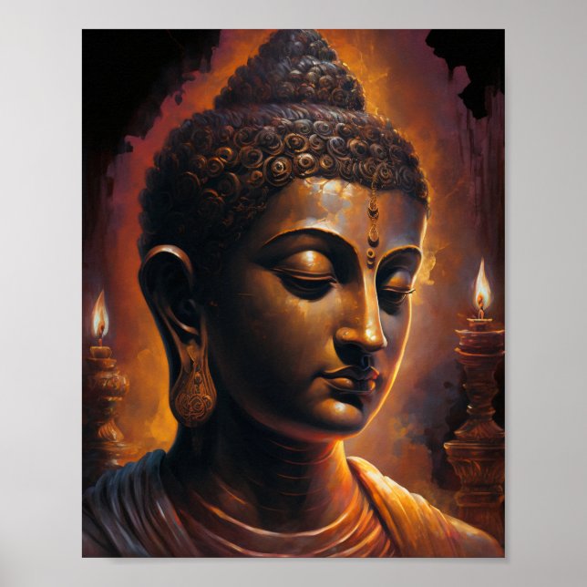 The Wisdom of Buddha Portrait art Poster (Front)