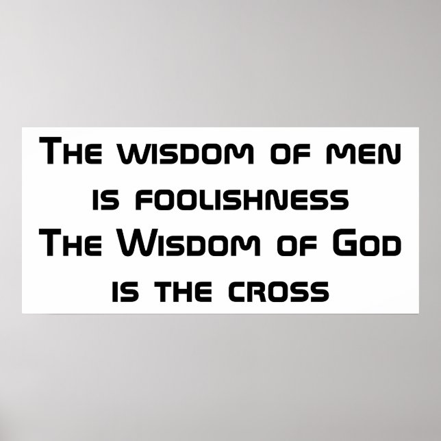 The wisdom of God Poster (Front)