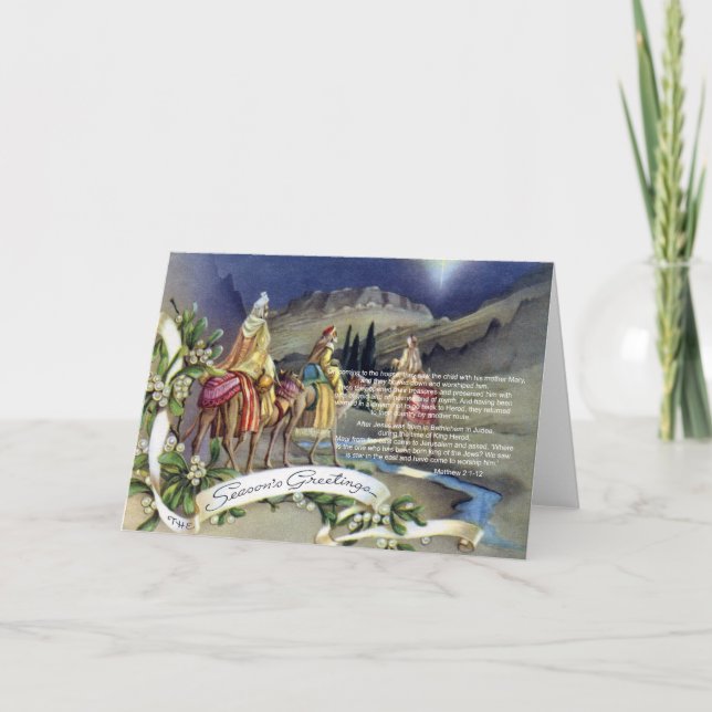 The Wise Men and Matthew 2 Holiday Card (Front)