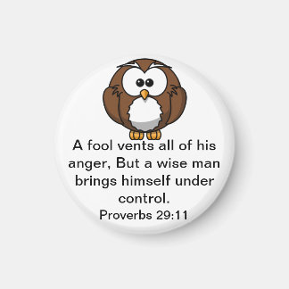 The Wise Owl - Proverbs 29:11 Magnet