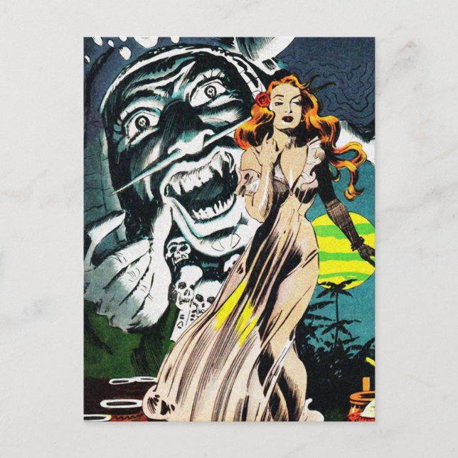 The Witch Doctors Spell - Vintage Comic Postcard (Front)