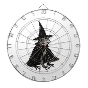 The Witch Frog – Ink Brush Halloween Design on Dart Board