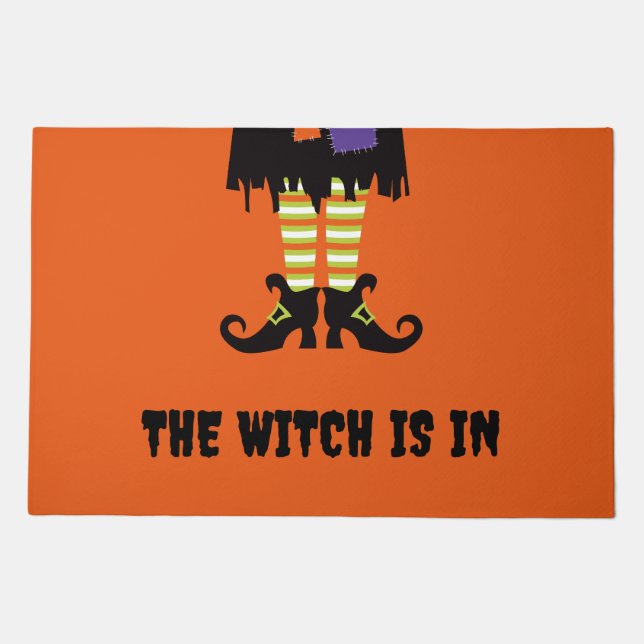 The Witch is in Halloween Doormat Door Mat (Front)