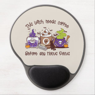 The Witch Needs Coffee - Coffee Lover Gel Mouse Pad