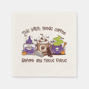 The Witch Needs Coffee - Coffee Lover Napkins