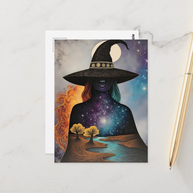 The Witch Protector of Nature Postcard (Front/Back In Situ)