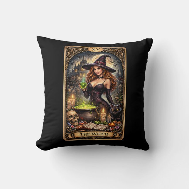 The Witch’s Brew Throw Pillow (Front)