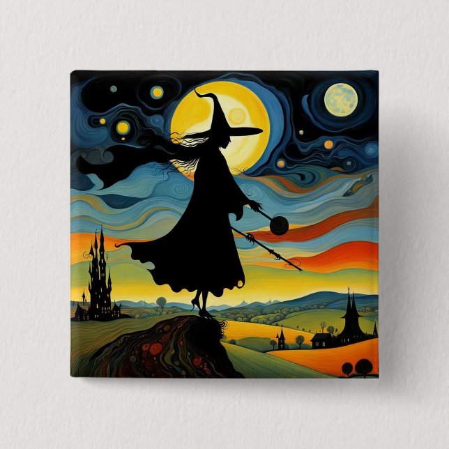 The Witch watches Button (Front)