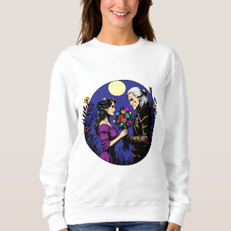 The Witcher and Yennefer with a bouquet Sweatshirt