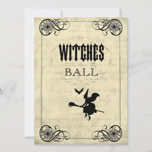 The Witches Ball Halloween Invites