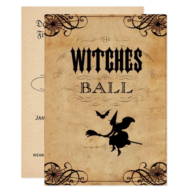 The Witches Ball Halloween Party Invitation