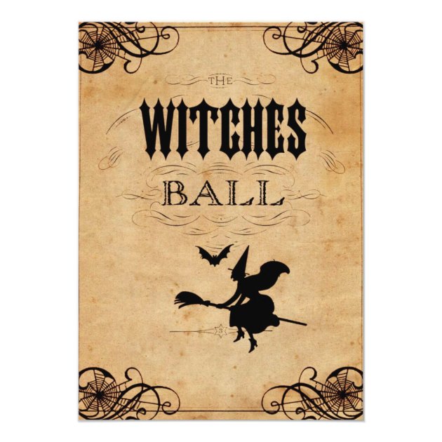 The Witches Ball Halloween Party Invitation