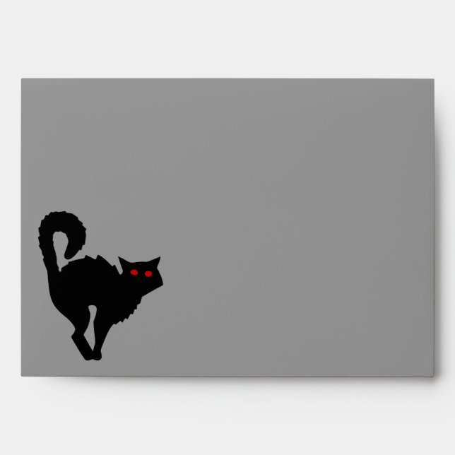The Witches Cat Halloween Envelope (Front)