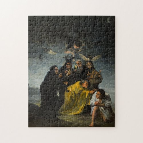 The Witches Sabbath Las Brujas by Francisco de G Jigsaw Puzzle