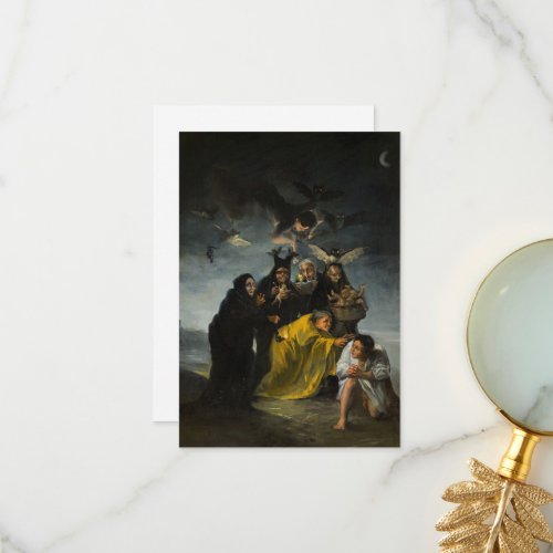 The Witches Sabbath Las Brujas by Francisco Goya Thank You Card