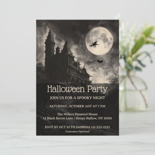 The Witching Hour Halloween Party Invitation