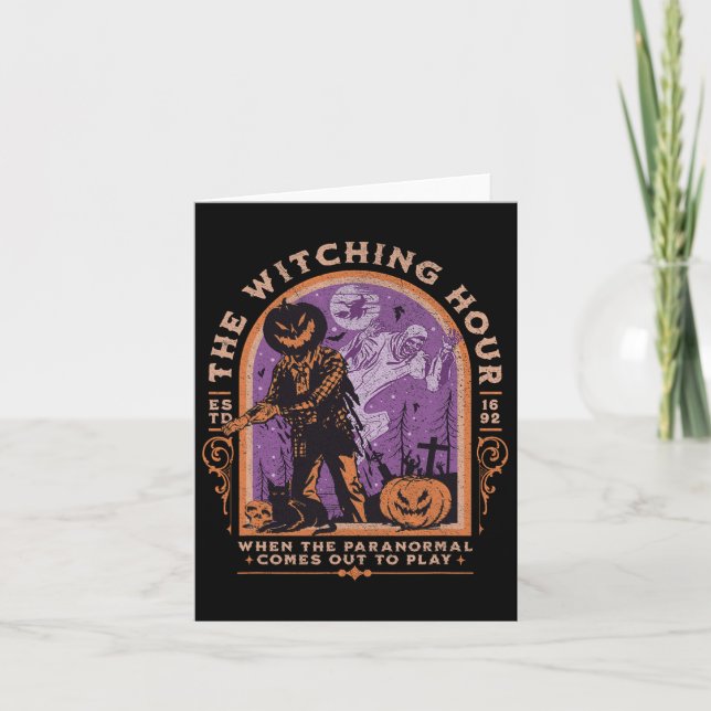 The Witching Hour Paranormal Spooky Halloween Zomb Card (Front)