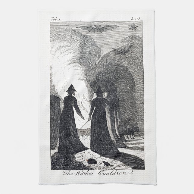 The Witch's Cauldron Kitchen Towel (Vertical)
