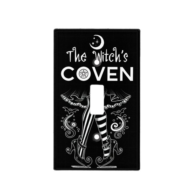 The Witch's Coven Witch Legs Halloween Light Switch Cover (Front)
