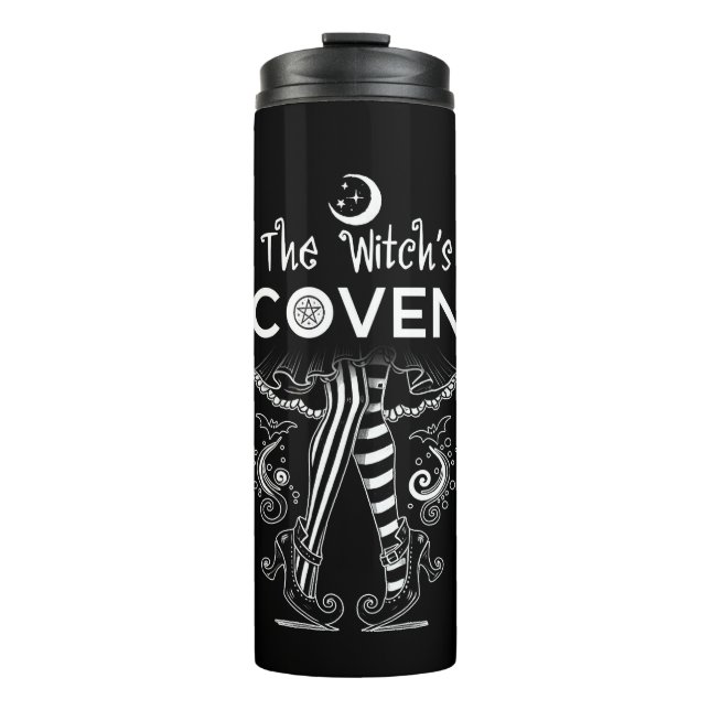 The Witch's Coven Witch Legs Halloween Thermal Tumbler (Front)