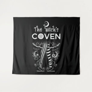 The Witch's Coven Witchy Legs Halloween Tapestry