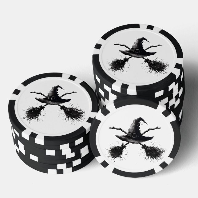 The Witch's Cross-Noir Poker Chips (Stack)