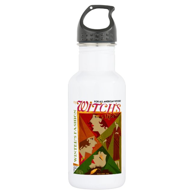 The Witch's Friend November Magazine Water Bottle (Front)