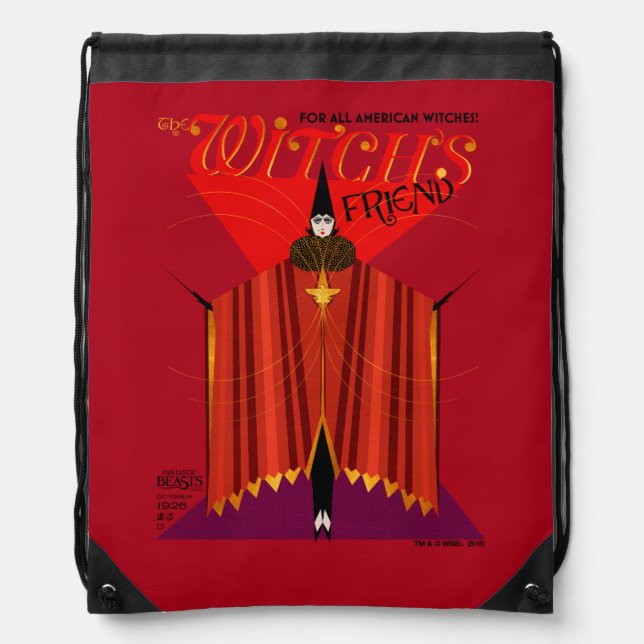 The Witch's Friend October Magazine Drawstring Bag (Front)