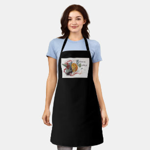 The Witch's Kiss: a Jack o Lantern on Halloween Apron